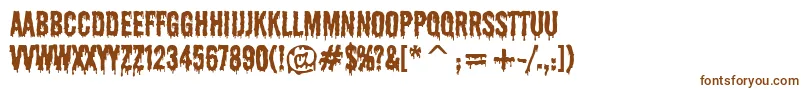 Shlop-fontti – ruskeat fontit valkoisella taustalla