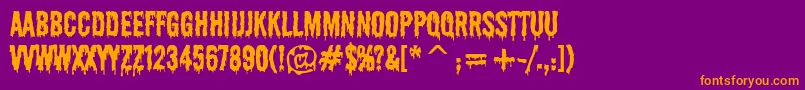 Shlop Font – Orange Fonts on Purple Background