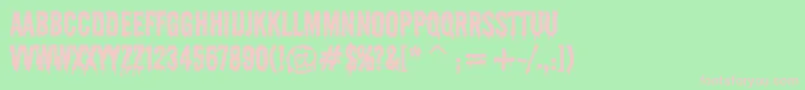 Shlop Font – Pink Fonts on Green Background