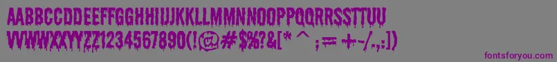Шрифт Shlop – фиолетовые шрифты на сером фоне
