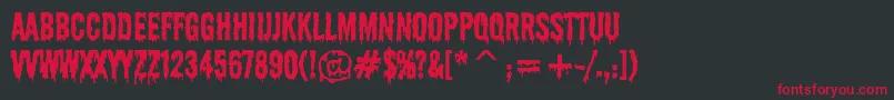Shlop Font – Red Fonts on Black Background