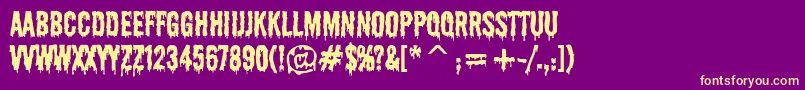 Shlop Font – Yellow Fonts on Purple Background