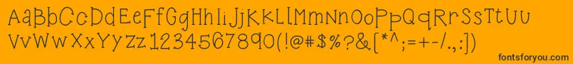 Kb3candystripes Font – Black Fonts on Orange Background