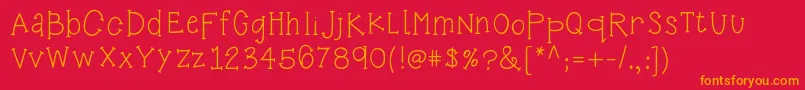 Kb3candystripes Font – Orange Fonts on Red Background