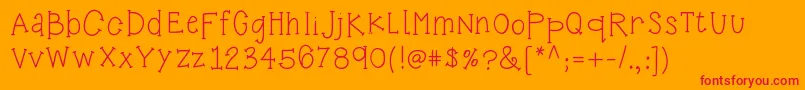 Kb3candystripes Font – Red Fonts on Orange Background