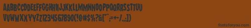 Wolfbrothersstag Font – Black Fonts on Brown Background