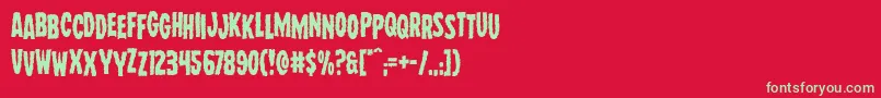 Wolfbrothersstag Font – Green Fonts on Red Background