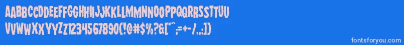 Wolfbrothersstag Font – Pink Fonts on Blue Background