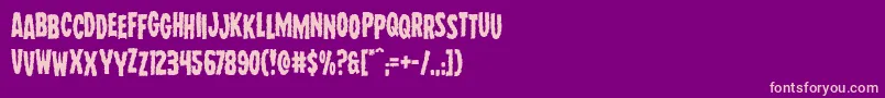 Wolfbrothersstag Font – Pink Fonts on Purple Background