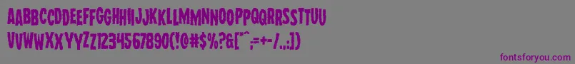 Wolfbrothersstag Font – Purple Fonts on Gray Background