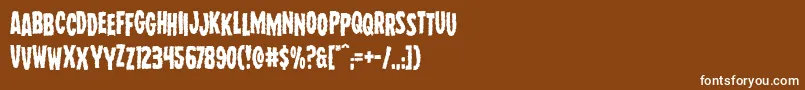 Wolfbrothersstag Font – White Fonts on Brown Background