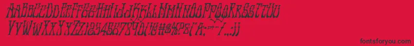 Instantzencondital Font – Black Fonts on Red Background
