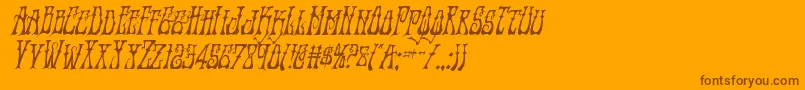 Instantzencondital Font – Brown Fonts on Orange Background