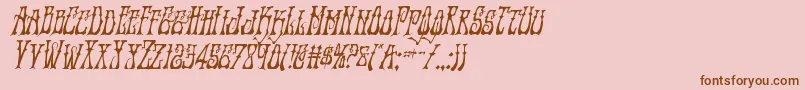 Instantzencondital Font – Brown Fonts on Pink Background