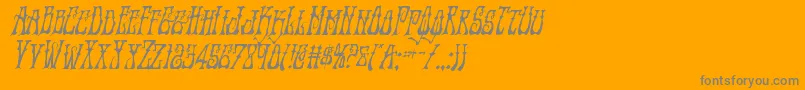 フォントInstantzencondital – オレンジの背景に灰色の文字