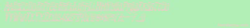 Instantzencondital Font – Pink Fonts on Green Background