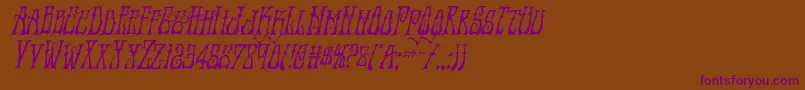 Instantzencondital Font – Purple Fonts on Brown Background