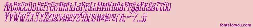 Instantzencondital Font – Purple Fonts on Pink Background