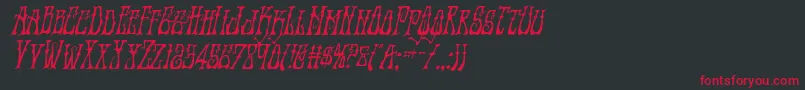 Instantzencondital Font – Red Fonts on Black Background