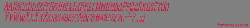 フォントInstantzencondital – 赤い文字の灰色の背景