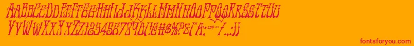 Instantzencondital Font – Red Fonts on Orange Background