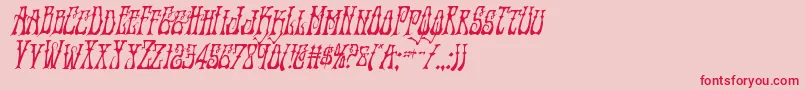 Instantzencondital Font – Red Fonts on Pink Background