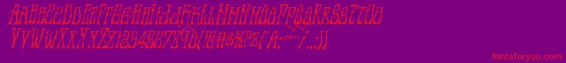 Instantzencondital Font – Red Fonts on Purple Background