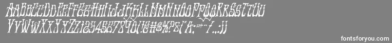 フォントInstantzencondital – 灰色の背景に白い文字