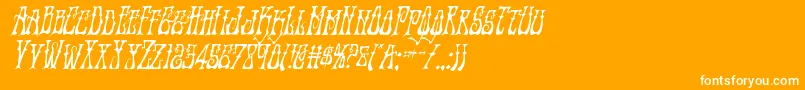 Instantzencondital Font – White Fonts on Orange Background