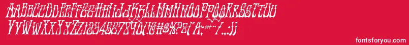 Instantzencondital Font – White Fonts on Red Background