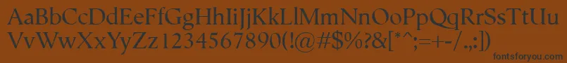 フォントSemper – 黒い文字が茶色の背景にあります