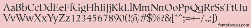 Semper-Schriftart – Schwarze Schriften auf rosa Hintergrund