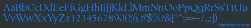 Semper Font – Blue Fonts on Black Background