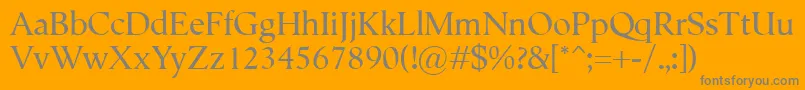 フォントSemper – オレンジの背景に灰色の文字