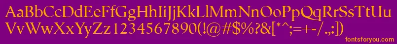 Semper Font – Orange Fonts on Purple Background