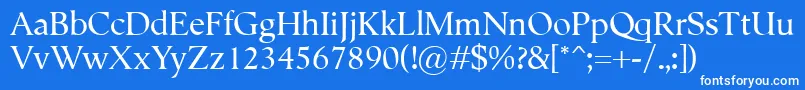 フォントSemper – 青い背景に白い文字