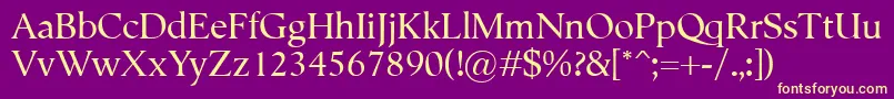 Semper Font – Yellow Fonts on Purple Background