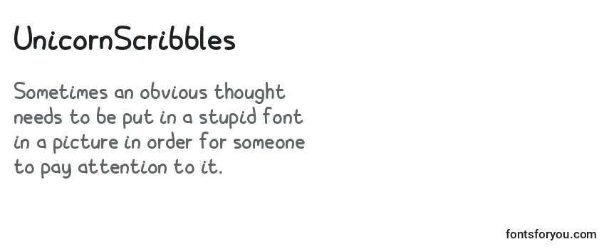 UnicornScribbles-fontti