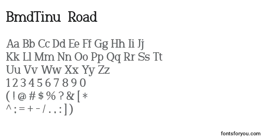 BmdTinuР№Road Font – alphabet, numbers, special characters