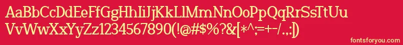 BmdTinuР№Road Font – Yellow Fonts on Red Background