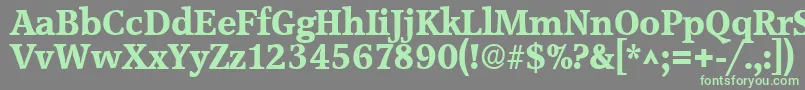 AccoladeBold-Schriftart – Grüne Schriften auf grauem Hintergrund