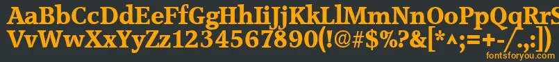 フォントAccoladeBold – 黒い背景にオレンジの文字