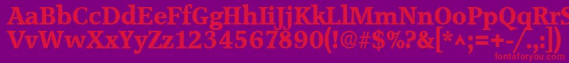 AccoladeBold Font – Red Fonts on Purple Background