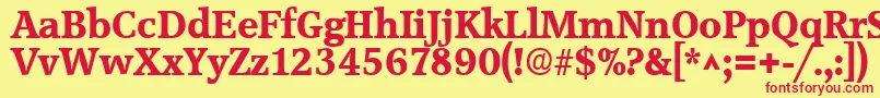 AccoladeBold Font – Red Fonts on Yellow Background