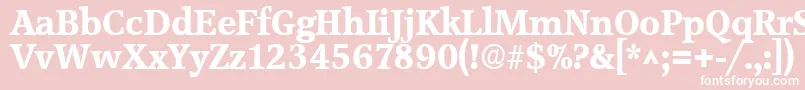 AccoladeBold Font – White Fonts on Pink Background