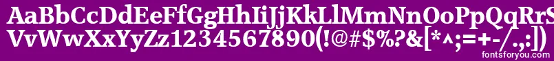 フォントAccoladeBold – 紫の背景に白い文字