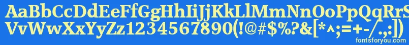 AccoladeBold Font – Yellow Fonts on Blue Background