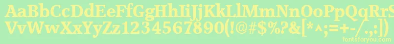 AccoladeBold Font – Yellow Fonts on Green Background