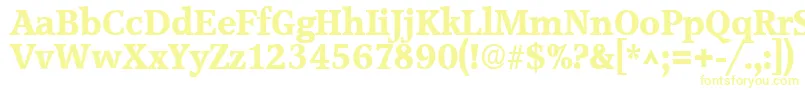 AccoladeBold Font – Yellow Fonts on White Background