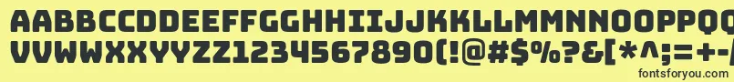 BungeeRegular Font – Black Fonts on Yellow Background